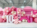 粉紅糖果氣球佈置 | Dessert Shop Balloon Decoration