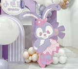 粉紫色星黛露百日宴主題氣球佈置 | StellaLou Balloon Decoration