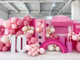 粉紅糖果氣球佈置 | Dessert Shop Balloon Decoration