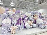 粉紫色星黛露百日宴主題氣球佈置 | StellaLou Balloon Decoration