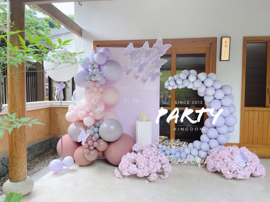 100 Days Hot Air Balloon Decoration | 百日宴氣球粉紅主題佈置 004