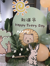 100 Days Hot Air Balloon Decoration | 百日宴森林主題氣球佈置 006