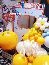 100 Days Hot Air Balloon Decoration | 百日宴風車主題氣球佈置 009