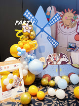 100 Days Hot Air Balloon Decoration | 百日宴風車主題氣球佈置 009