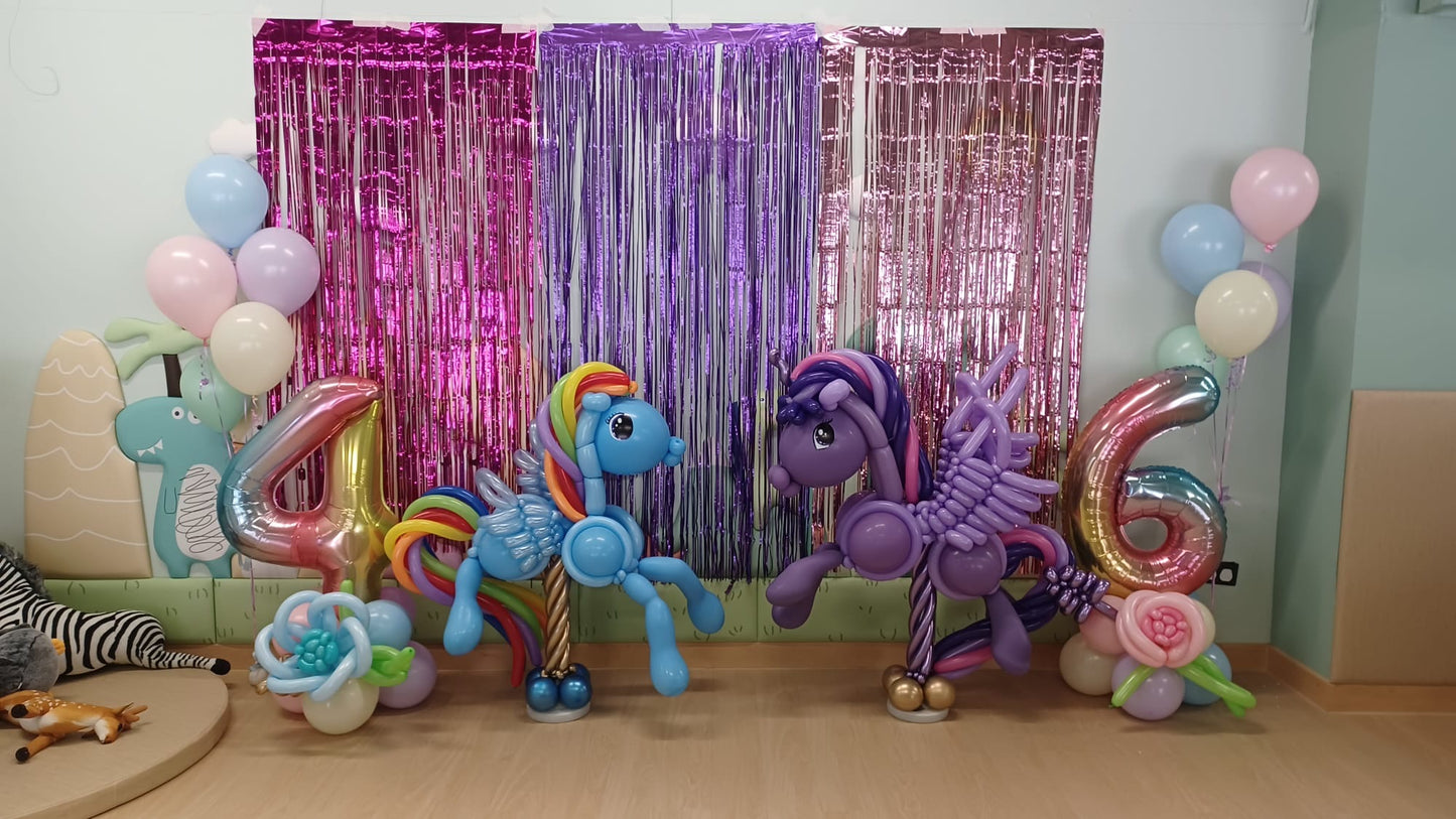 My Little Pony (小馬寶莉) 主題夢幻氣球佈置與閃亮背景板 - Christina Lam