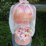 拉女絲佛朗玫瑰花透明泡泡氣球禮物盒