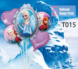 冰雪奇綠氣球束組合套裝 | Frozen Disney Cartoon Balloon Set - PartyKingdom 派對王國 | 充氫氣球及氦氣罐專門店