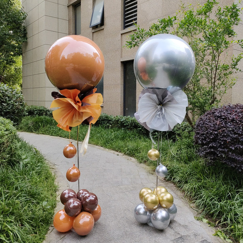 Grand opening balloon column decorations | Customizable with congratulatory messages and company logo (includes 2 columns, delivery and installation)