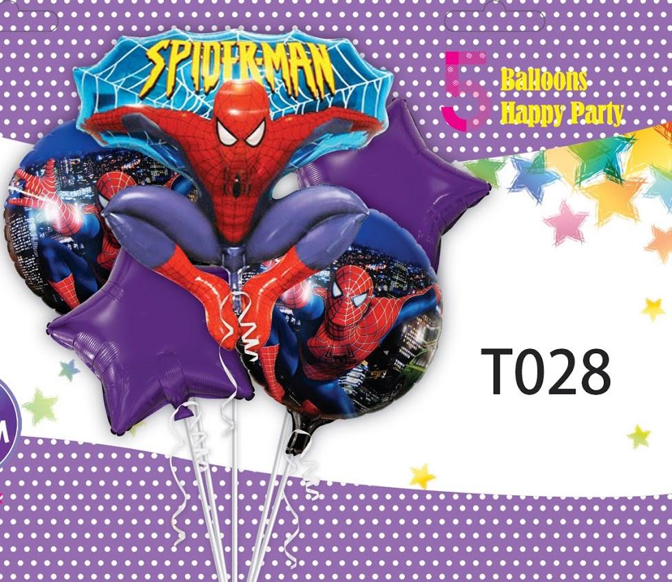 蜘蛛俠氣球束組合套裝 | Spiderman Cartoon Balloon Set - PartyKingdom 派對王國 | 充氫氣球及氦氣罐專門店