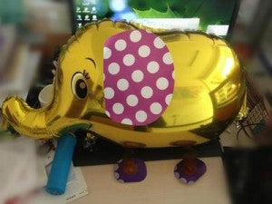 Walking Pet Balloon - 大笨象(金色)走路寵物氣球
