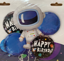 Happy Birthday Space Set 生日快樂氣球太空組合套裝 - PartyKingdom 派對王國 | 充氫氣球及氦氣罐專門店