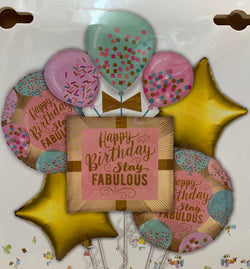 生日快樂氣球組合套裝 Happy Birthday Stay Fabulous - PartyKingdom 派對王國 | 充氫氣球及氦氣罐專門店