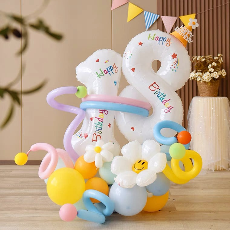 Birthday Number Balloon Decoration Set | Birthday-themed venue letter balloon decoration set