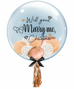 24英寸個性化名稱您願意嫁給我嗎？透明氣球-Will You Marry Me?