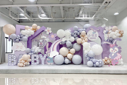 StellaLou Balloon Decoration (Pink and Purple) for a 100-Day Celebration