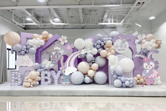 StellaLou Balloon Decoration (Pink and Purple) for a 100-Day Celebration