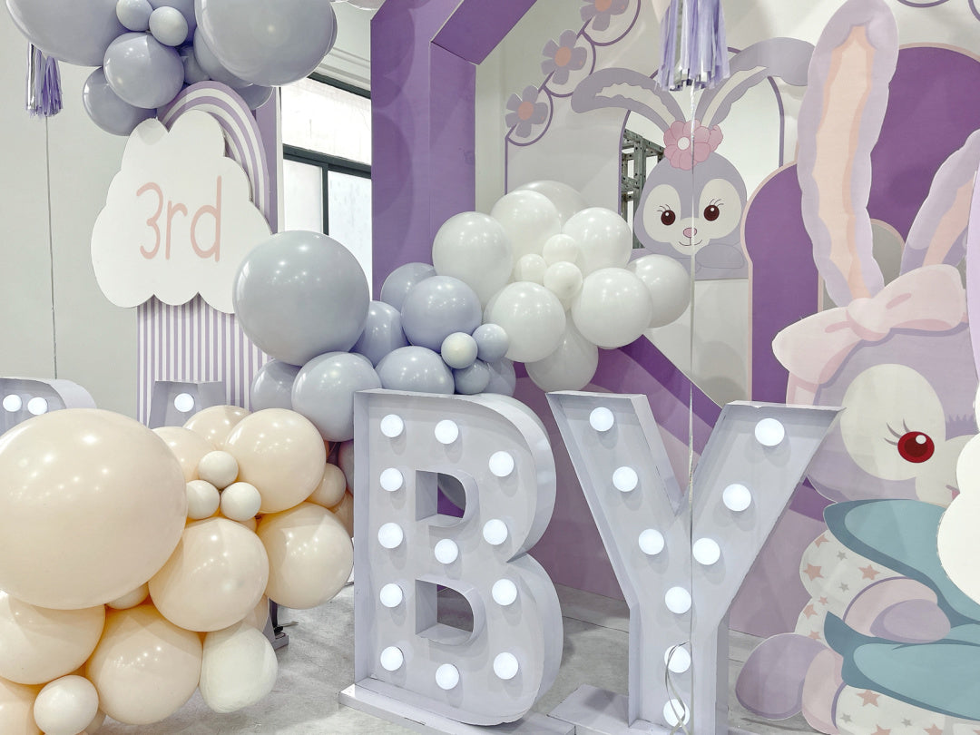 StellaLou Balloon Decoration (Pink and Purple) for a 100-Day Celebration