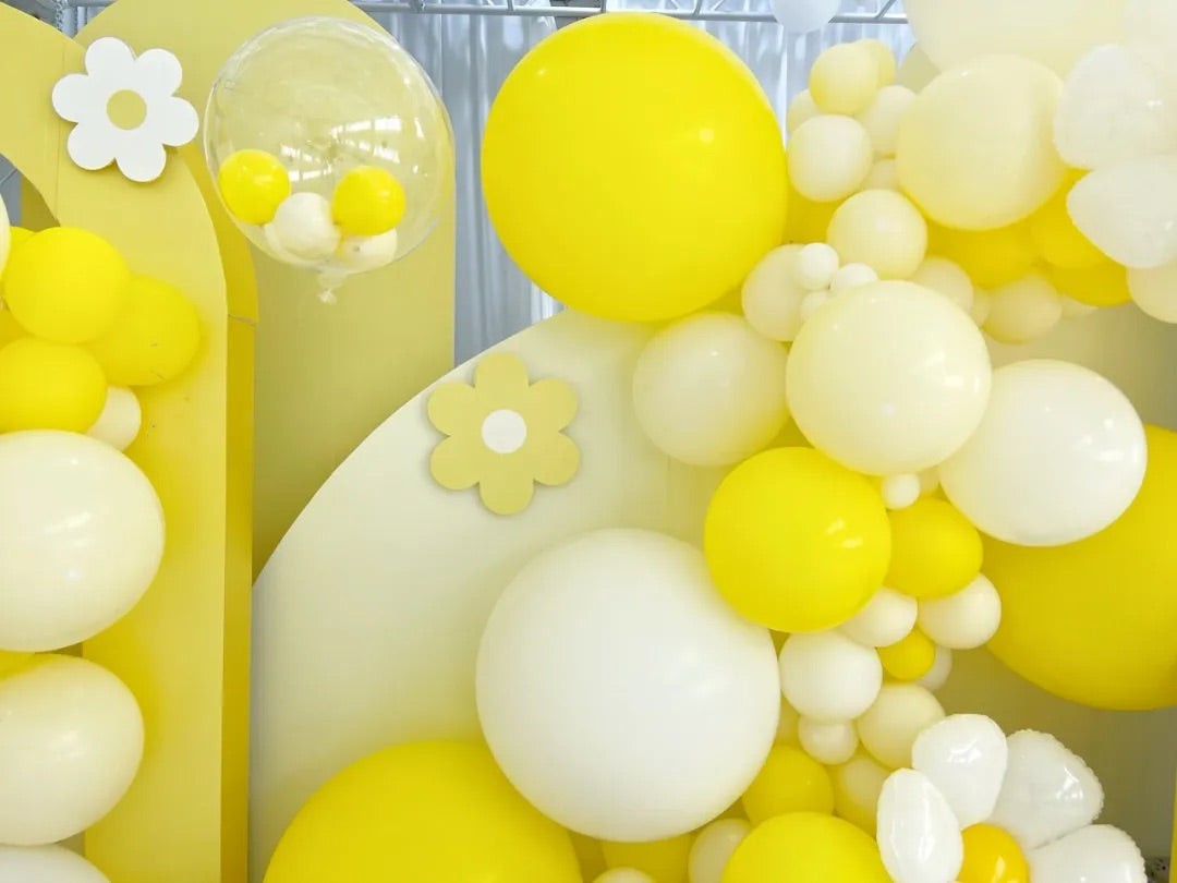 Fresh lemon yellow themed balloon decoration | Lemon Balloon Decoration