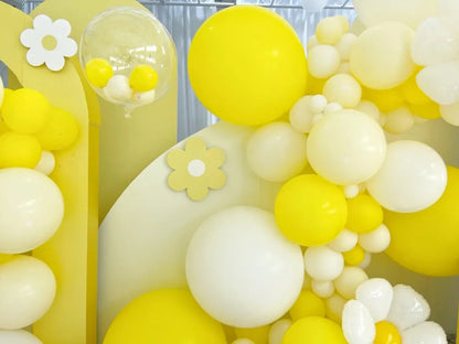 Fresh lemon yellow themed balloon decoration | Lemon Balloon Decoration