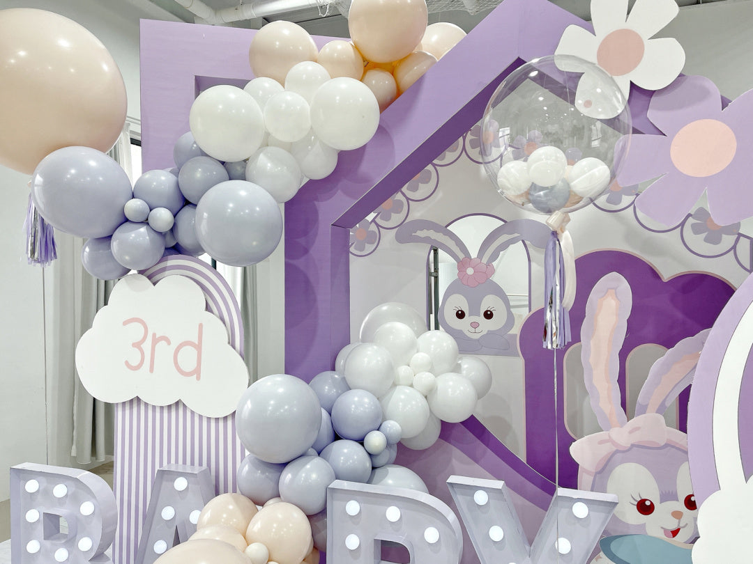 StellaLou Balloon Decoration (Pink and Purple) for a 100-Day Celebration