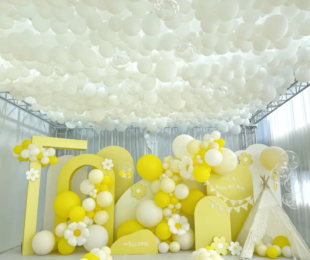 Fresh lemon yellow themed balloon decoration | Lemon Balloon Decoration