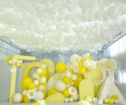 Fresh lemon yellow themed balloon decoration | Lemon Balloon Decoration