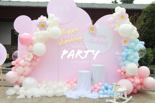 100 Days Hot Air Balloon Decoration | Pink Theme Balloon Decoration for a 100-Day Celebration 005 