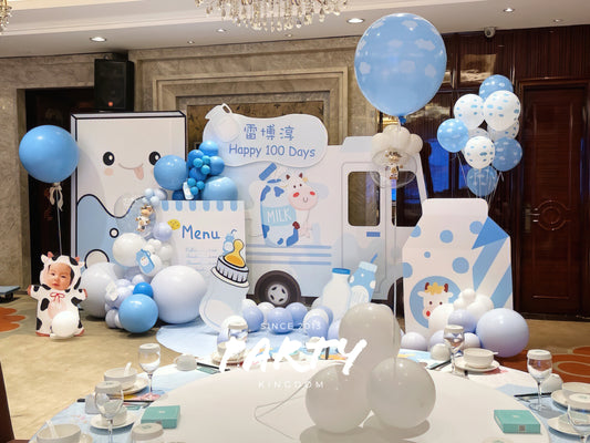 100 Days Hot Air Balloon Decoration | Car-themed Balloon Decoration for a 100-Day Celebration 008 