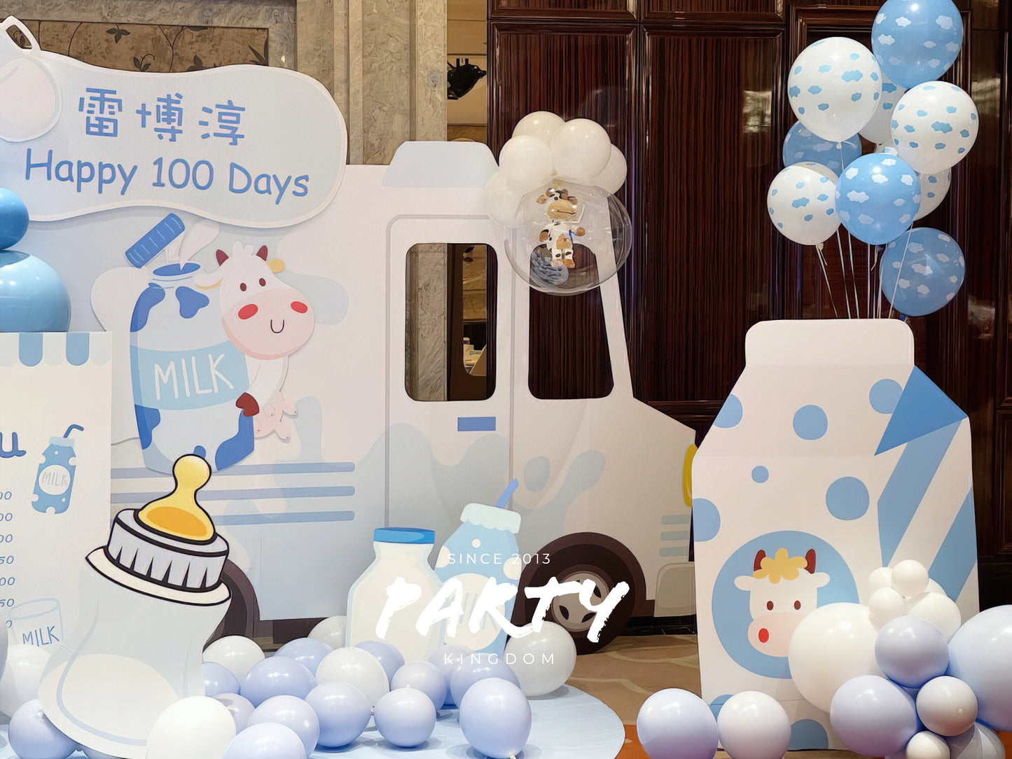 100 Days Hot Air Balloon Decoration | 百日宴汽車主題氣球佈置 008
