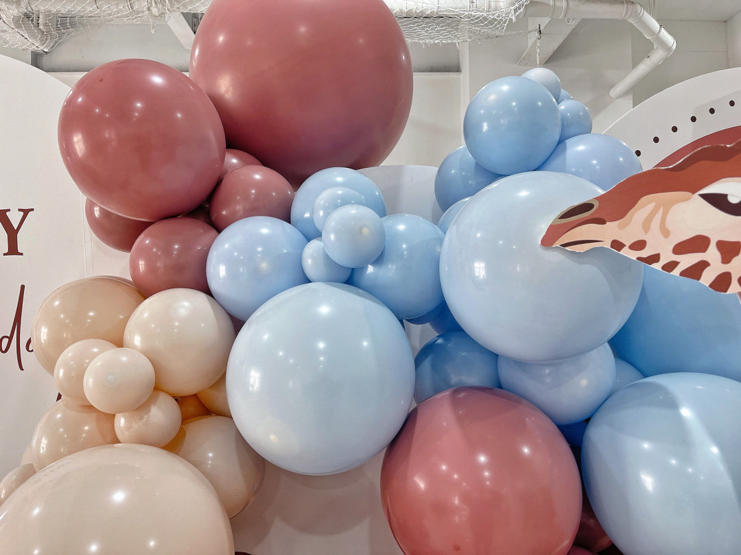 Milk Tea Coffee-colored Animal Forest Theme Baby 100-Day Celebration In-Home Balloon Decoration Package