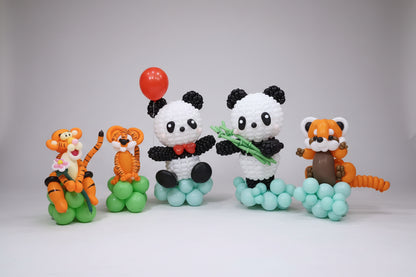 立體動物造型氣球公仔佈置（包含熊貓、老虎、獅子及小熊貓）Christina Lam