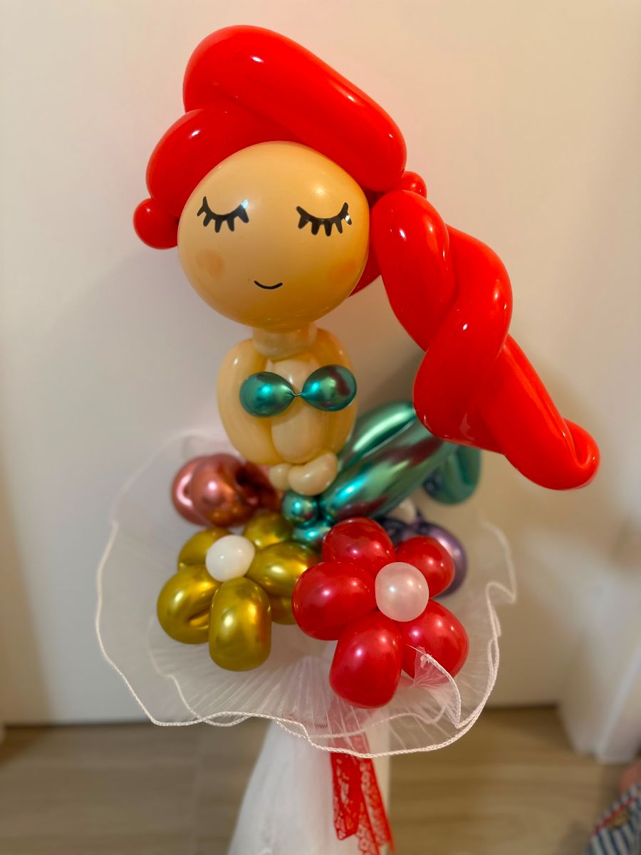 美人魚艾莉奧造型氣球棒 | 女孩生日派對驚喜 | Creator: Benda