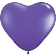 Heart-shaped latex balloons