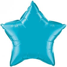 18-inch Foil Star Balloon - Inflatable and ribbon-tied
