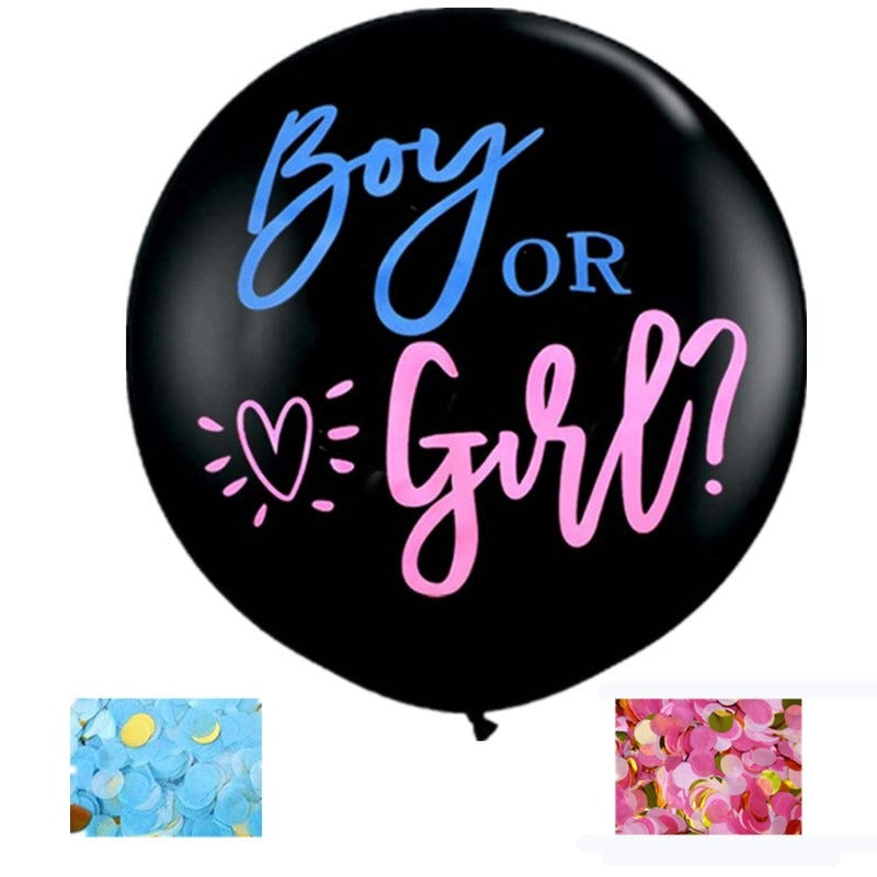 Baby Gender Reveal Balloon with Confetti 初生嬰兒性別揭示氣球36寸