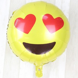 Emoji balloons - inflate and tie with ribbons