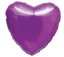 18-inch Foil Heart Shape Balloon - Inflatable and ribbon-tied