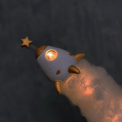 Rocket Night Light DIY Material Kit | Creative Handmade Birthday Gift | Student Craft Project