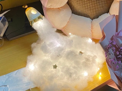 Rocket Night Light DIY Material Kit | Creative Handmade Birthday Gift | Student Craft Project