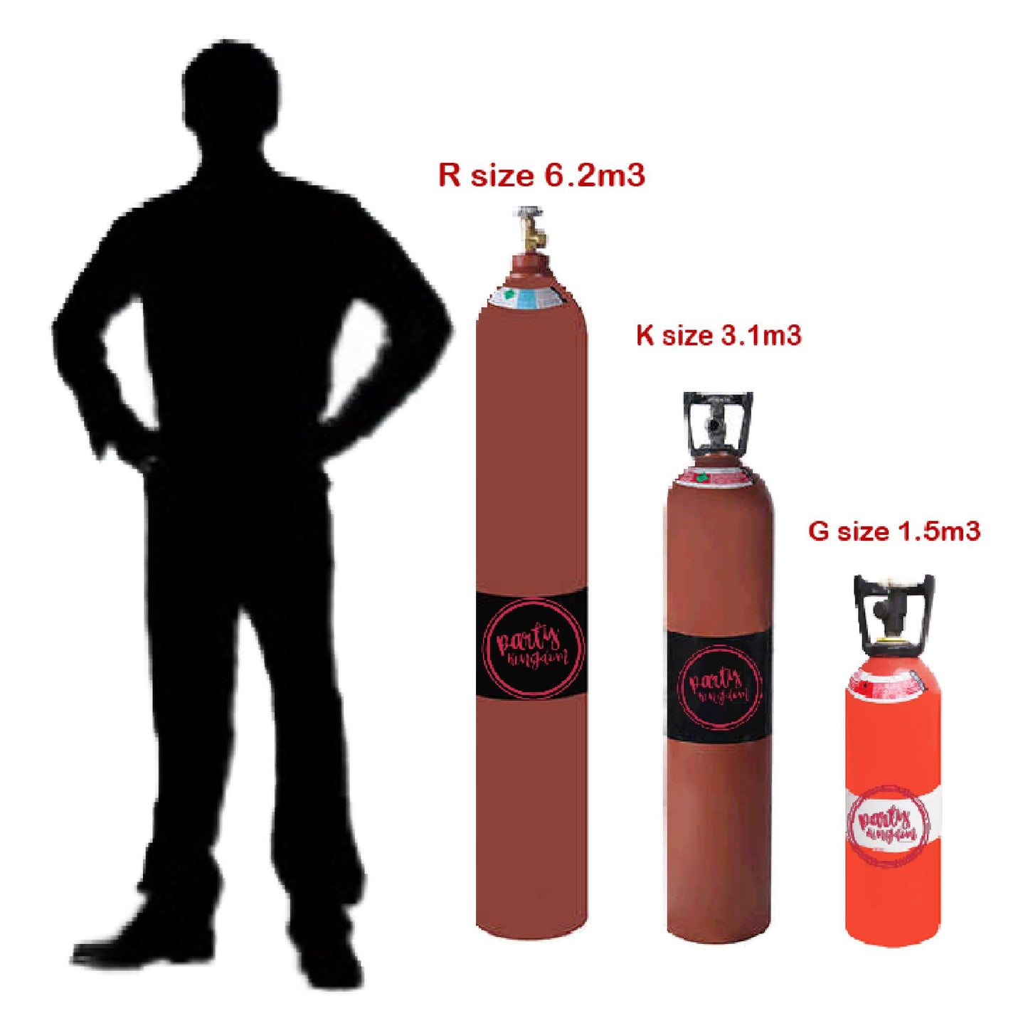 香港租用裝氦氣 Rental Helium Gas (K Size) 3.1立方 - PartyKingdom 派對王國 | 充氫氣球及氦氣罐專門店