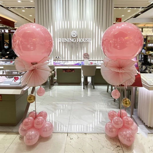Grand opening balloon column decorations | Customizable with congratulatory messages and company logo (includes 2 columns, delivery and installation)