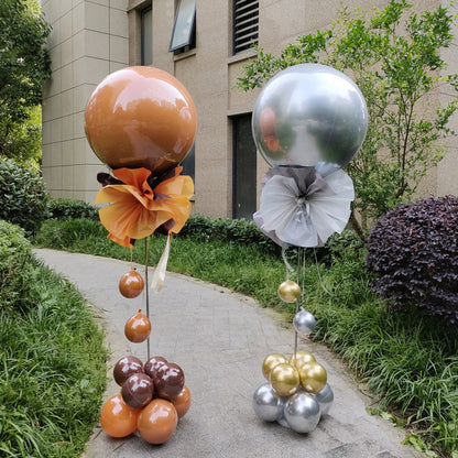Grand opening balloon column decorations | Customizable with congratulatory messages and company logo (includes 2 columns, delivery and installation)