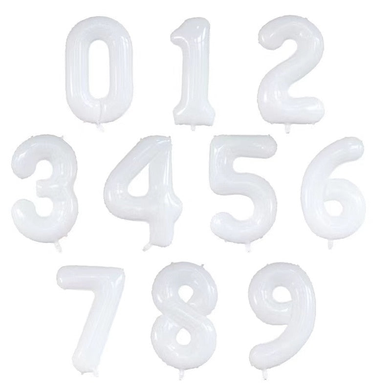 32 40Inch Big Foil Birthday Balloons Air Number 0-9 Balloon Happy Birthday Wedding Party Decorations Shower Large Figures Globos
