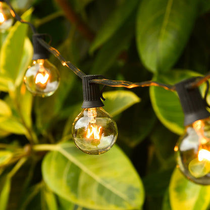 50Ft Patio String Light Outdoor Garland Light G40 Christmas Lights Festoon Fairy For Wedding Holiday Garden Backyard Decoration 