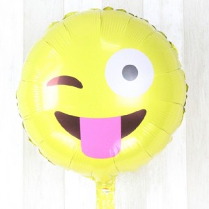Emoji balloons - inflate and tie with ribbons