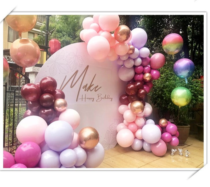 Rose Red Birthday Balloon Decoration Package A