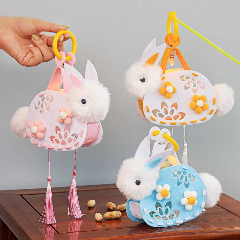 Mid-Autumn Festival Rabbit Lantern | DIY Craft Kit | Handheld Glowing Lantern