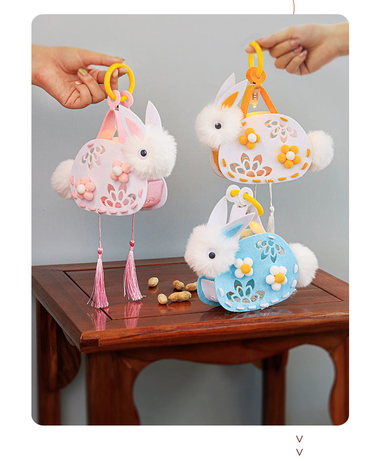 Mid-Autumn Festival Rabbit Lantern | DIY Craft Kit | Handheld Glowing Lantern