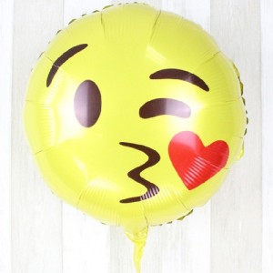 Emoji balloons - inflate and tie with ribbons