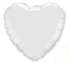 18-inch Foil Heart Shape Balloon - Inflatable and ribbon-tied